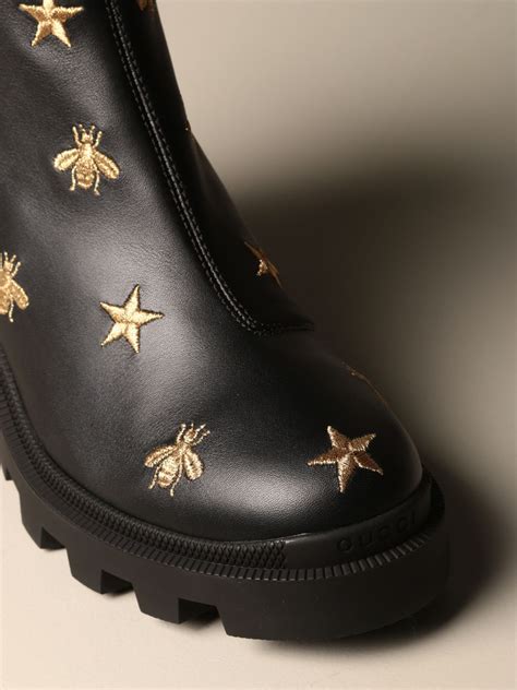 gucci boots bees|gucci shearling boots.